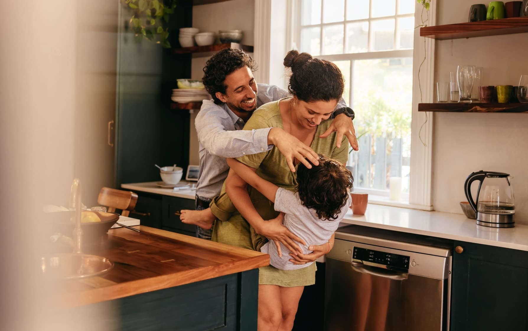 Familienszene Küche