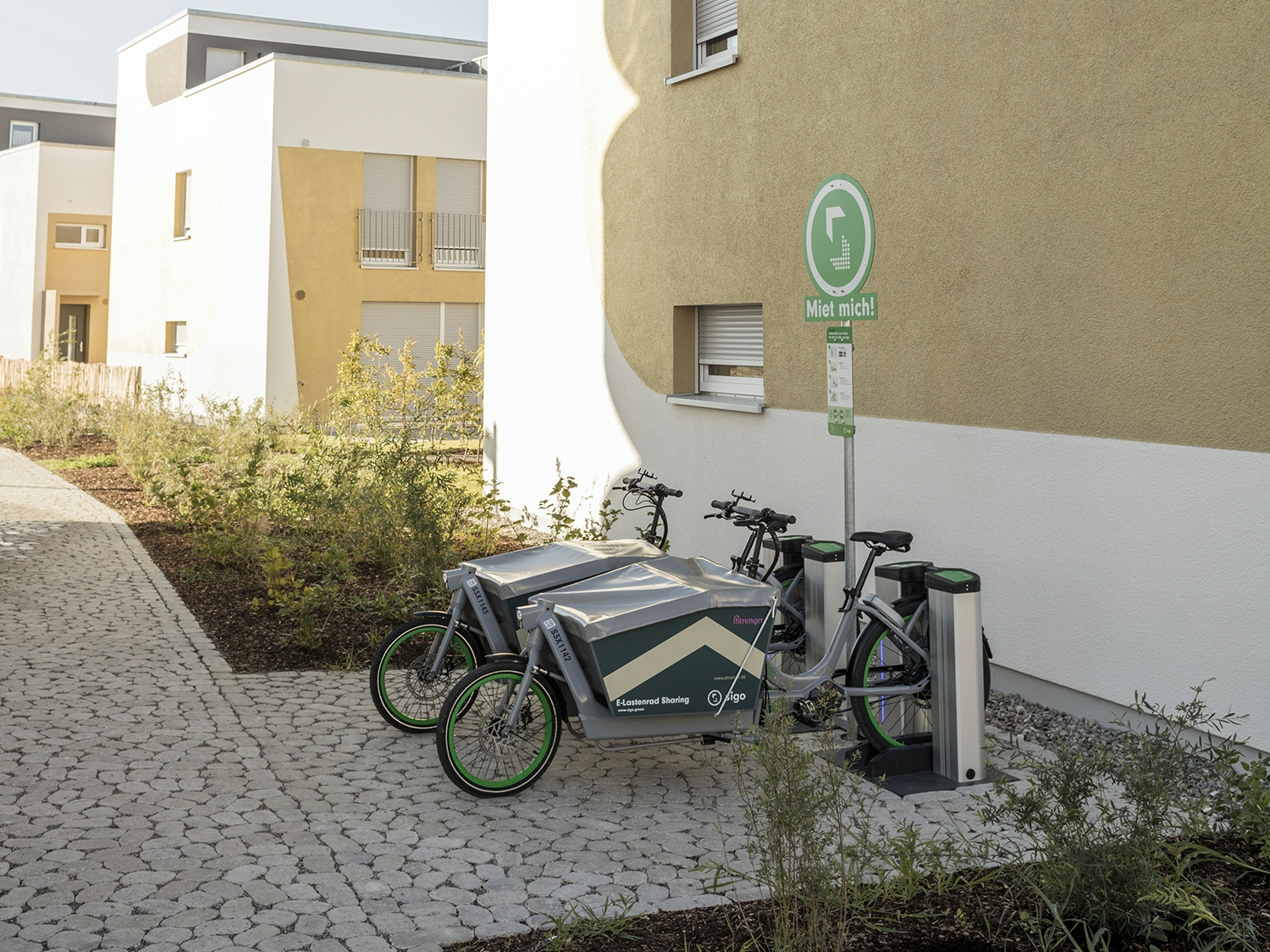 Arkadien Dornstadt Lastenbike-Sharing-Station