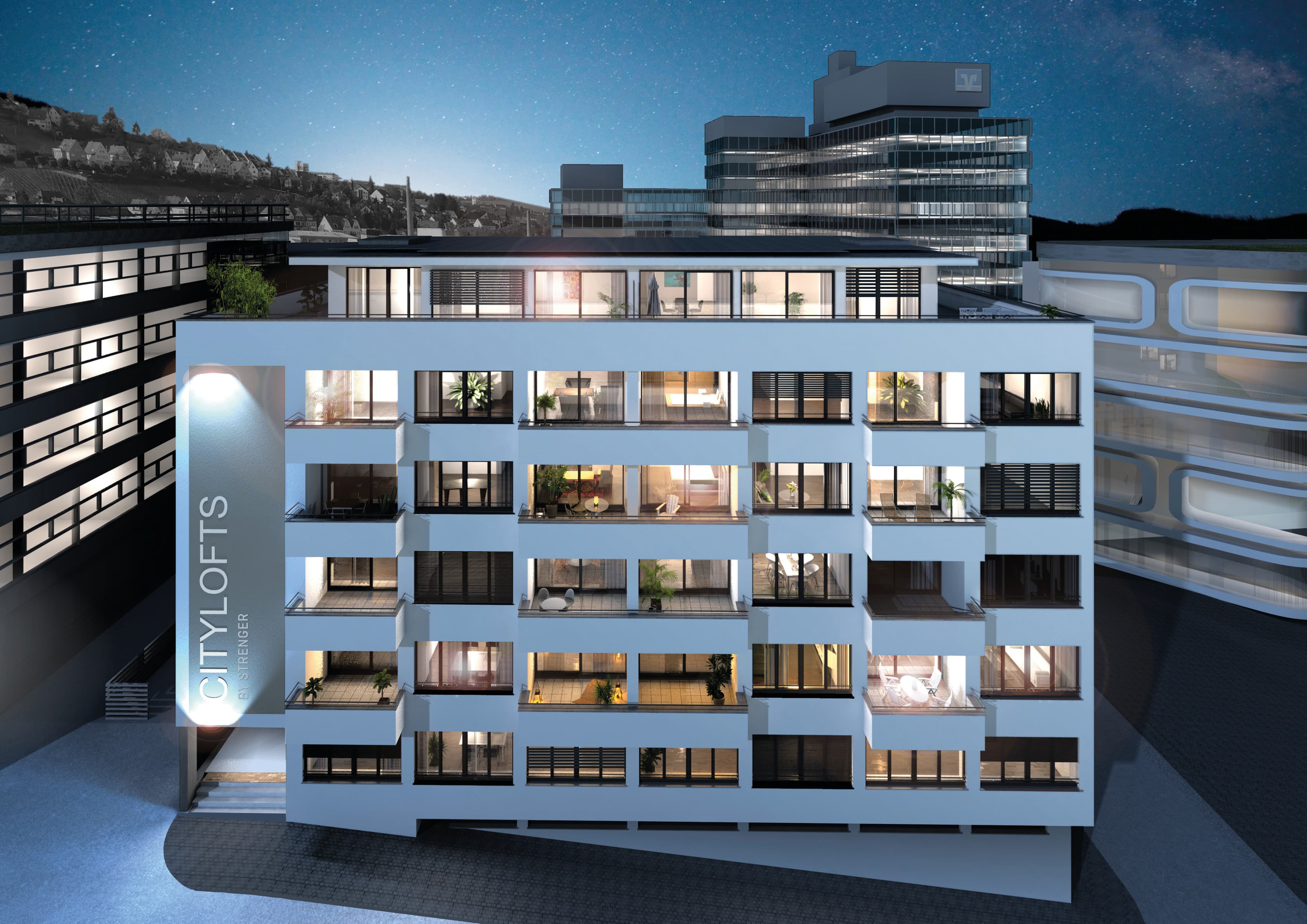 Stuttgart City-Lofts Vordernbergstraße Illustration