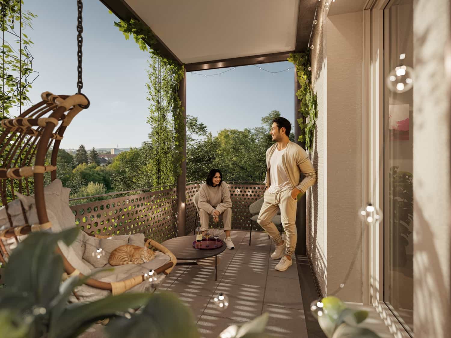 Traumhafte Aussicht inklusive - 3,5 Zimmer Designwohnung